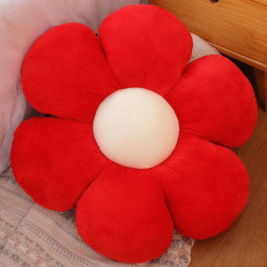AVS Custom Cute sun Flowers Plush Pillow - 35 cm (red)