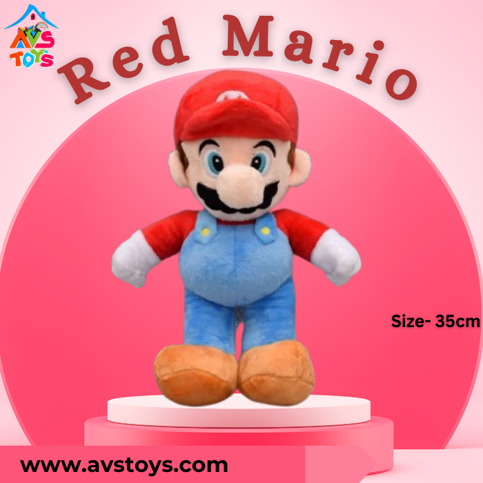 AVS Adorable Small Soft Toys Characters Toys Mario - 35cm ( Red )