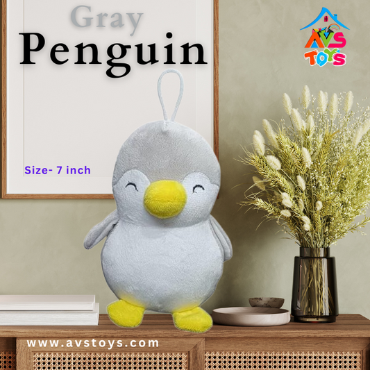 AVS Cute Gray Penguin Bird Plushie Soft Toys for Kids- 20 cm