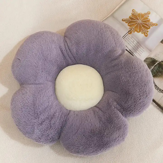 AVS Custom Cute sun Flowers Plush Pillow - 35 cm (grey)
