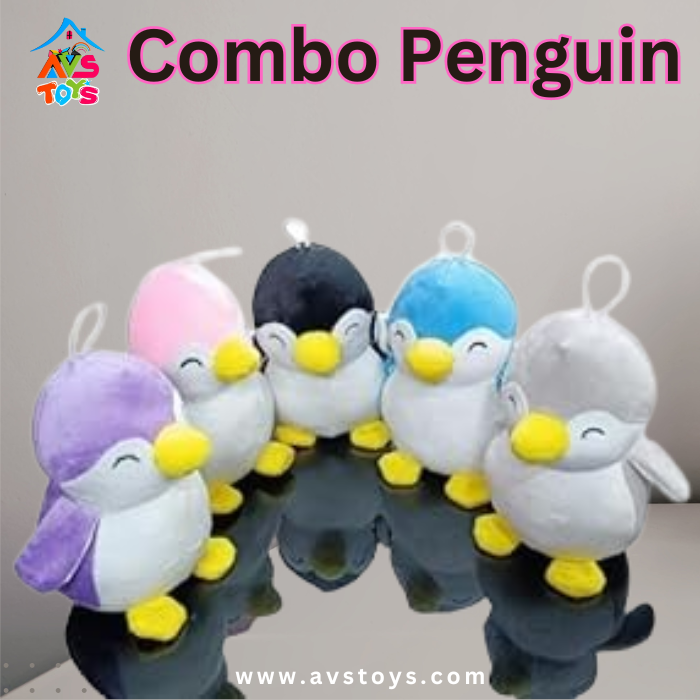 AVS Adorable Combo Penguins Plushie Soft Toys for Kids- 20 cm
