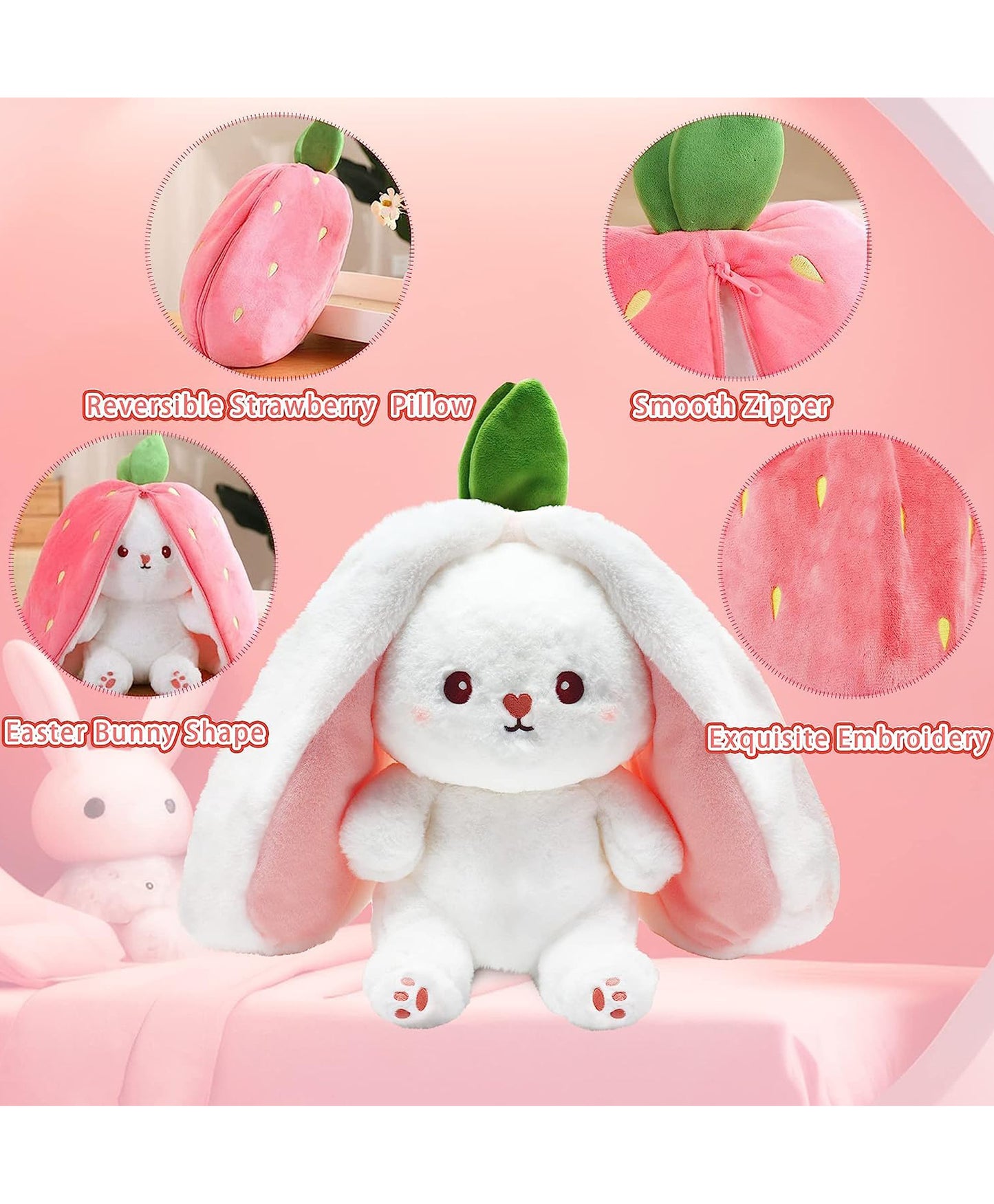 AVS Reversible Rabbit Soft Toy For Kids 20cm