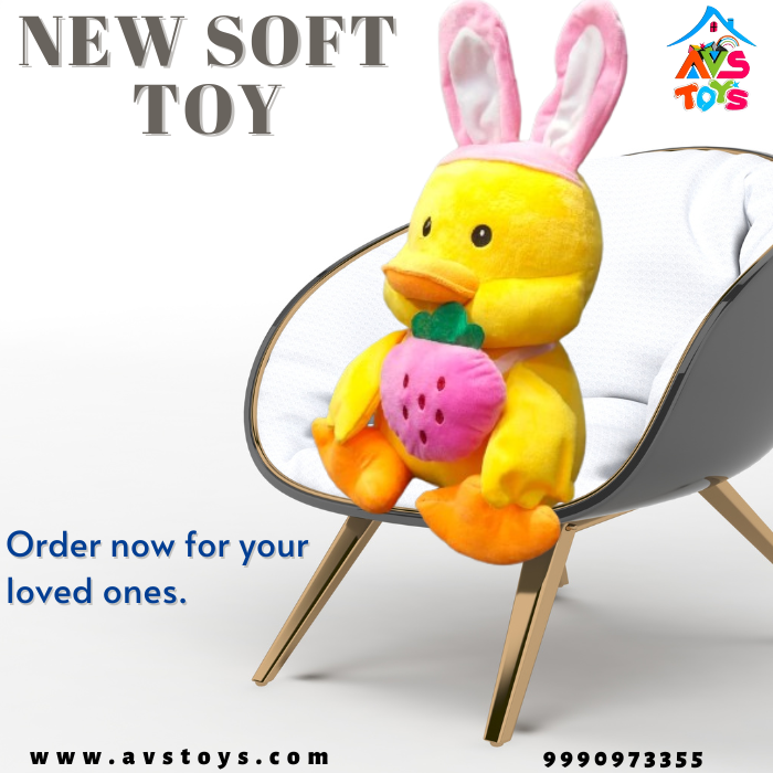 AVS New Delightful And Plushy Duck with Strawberry 30 cm