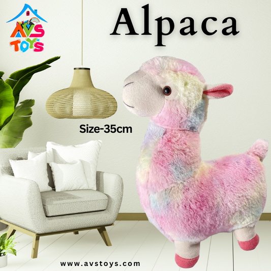 AVS Super Soft Plush Alpaca Soft Toy for Kids- 35cm rainbow