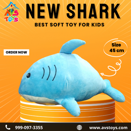 AVS New Soft, Adorable, And Plushy Shark for Kids 45cm