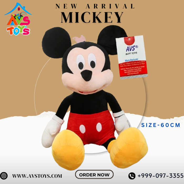 AVS New Adorable Mickey Plush Soft Toy For Kids 60cm