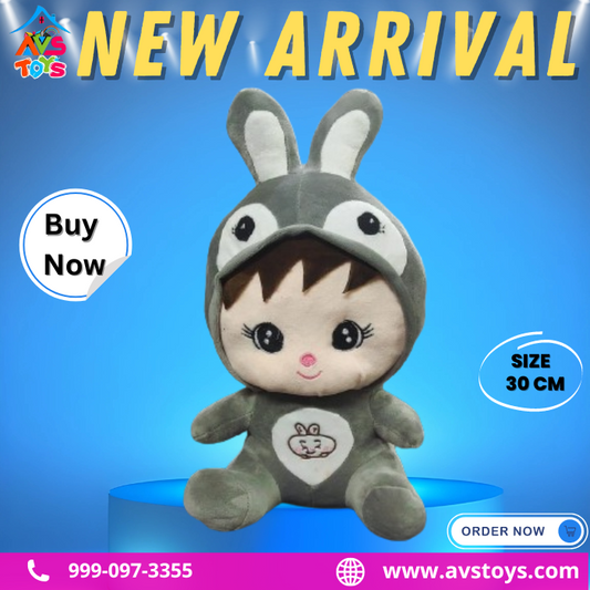 AVS New Alluring  Sitting Rabbit Plush toy for kids 30cm (Gray)