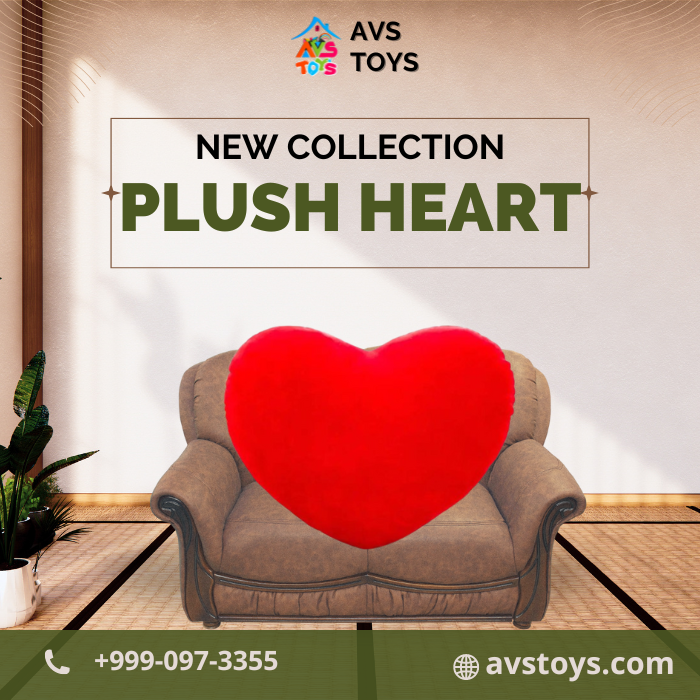 AVS Heart Shaped Plush - 30 cm (red)