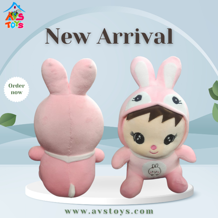 AVS New delightful Sitting Rabbit Plush toy for kids 23cm (Pink)