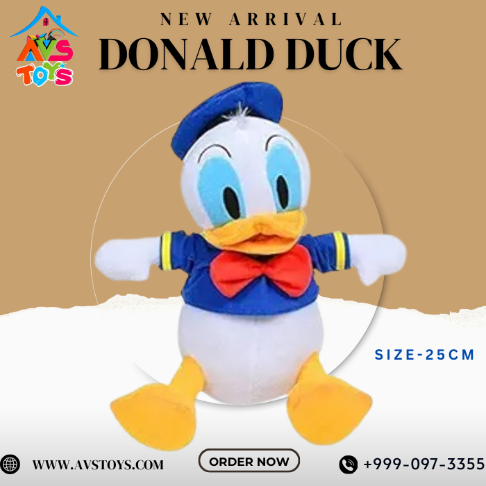 AVS New Adorable Donald duck Plush Soft Toy For Kids 25cm