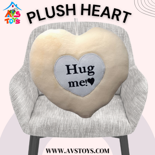 AVS Soft Adorable Plush Heart Size-35 cm For Kids & Adults