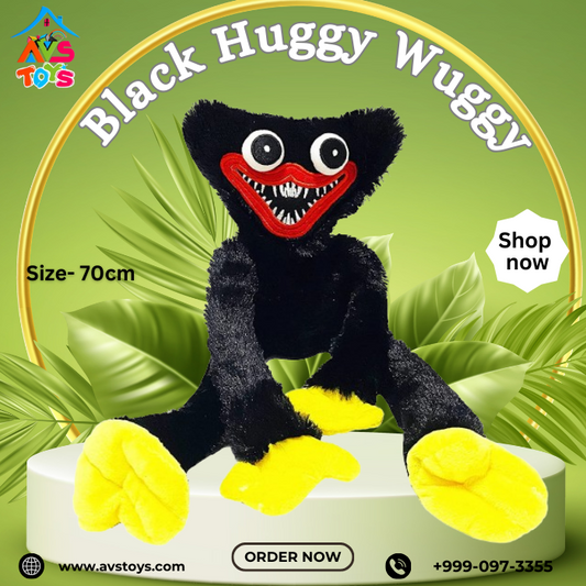 AVS Huggy Wuggy soft Animal Toy for Kids - 70cm(Black)