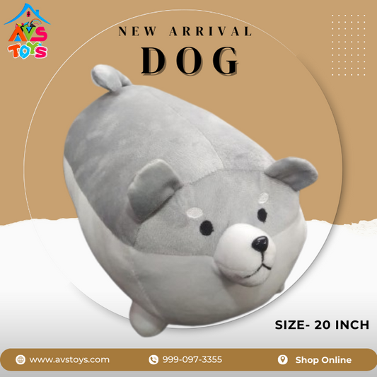 AVS New Super soft And Cute Dog For Kids 20 inch (Gray)