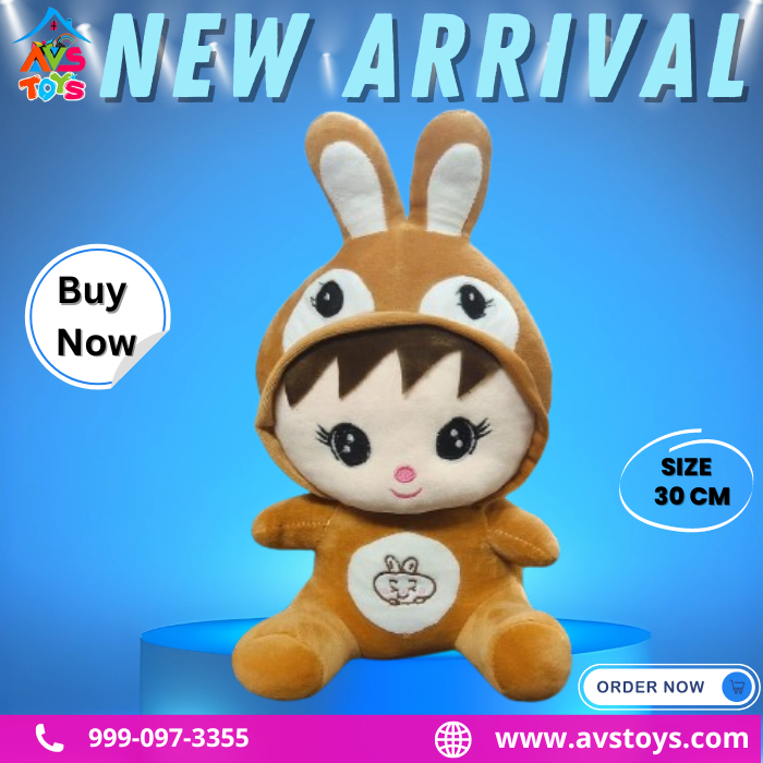 AVS New delightful Sitting Rabbit Plush toy for kids 30cm (Brown)