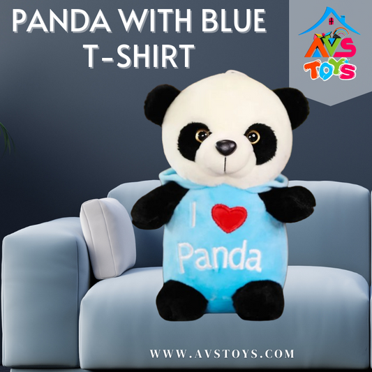 AVS New And Cute Panda with Sky blue T-shirt For kids