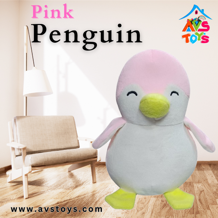 AVS Adorable & Cute Penguin Soft toys 7 inch (Pink)
