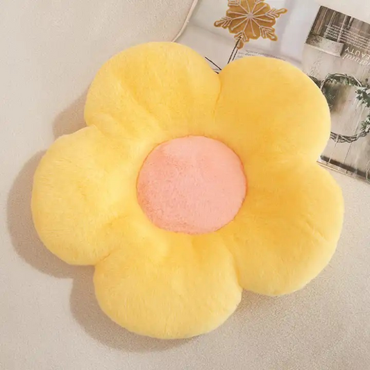 AVS Custom Cute sun Flowers Plush Pillow - 35 cm (yellow)