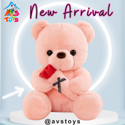 AVS New Teddy Bear with Carrot  Plush Toy For Kids 13 inch (Pink)