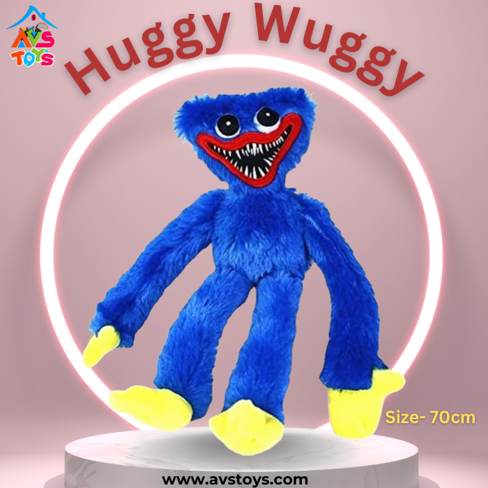 AVS Huggy Wuggy soft Animal Toy for Kids - 70cm(blue)