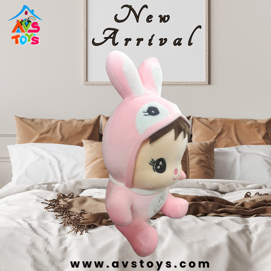 AVS New Alluring Sitting Rabbit Plush toy for kids 45cm (Pink)
