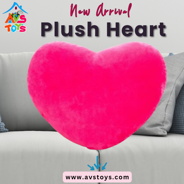 AVS Heart Shaped Plush - 30 cm (rani pink)