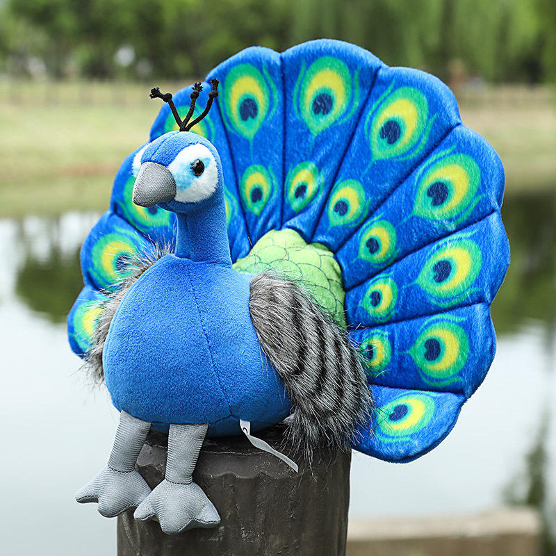 AVS Peacock Plush Toy – 30 cm | Ultra Soft & Huggable Blue Color