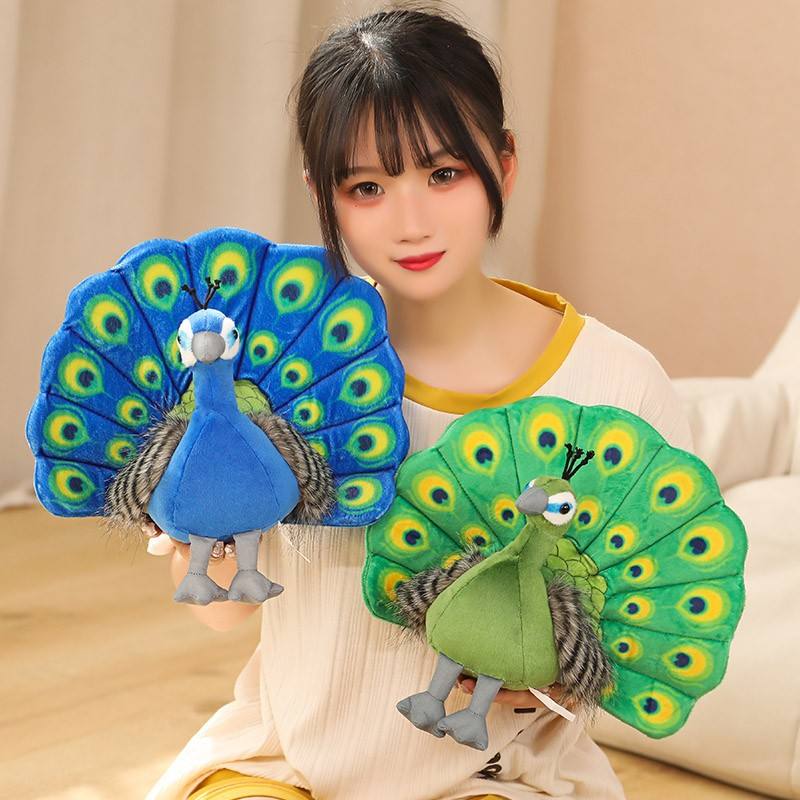AVS Peacock Plush Toy – 30 cm | Ultra Soft & Huggable Blue Color